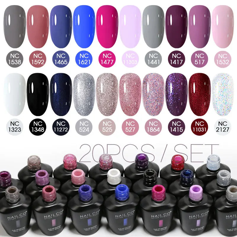 NAILCO 15ml 10/20/30pcs Nail Gel Polish 333 Colors Blue UV&LED Gel Varnish Nude Red Soak Off Semi Permanent UV Nail Gel Varnish