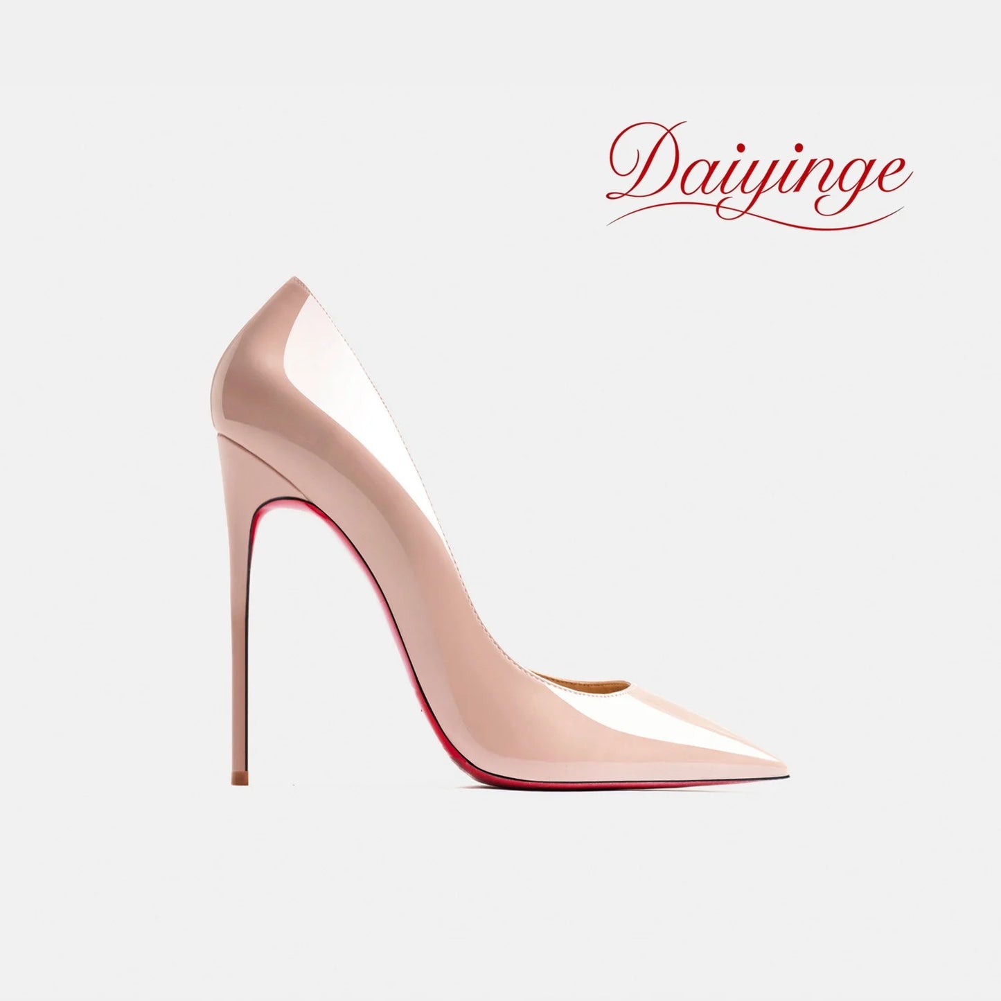 High Heels For Woman 2026 Trend New Leather Luxury Red Shiny Bottom Pointed Toe Stiletto Pumps 12cm Sexy Comfortable Party Shoes