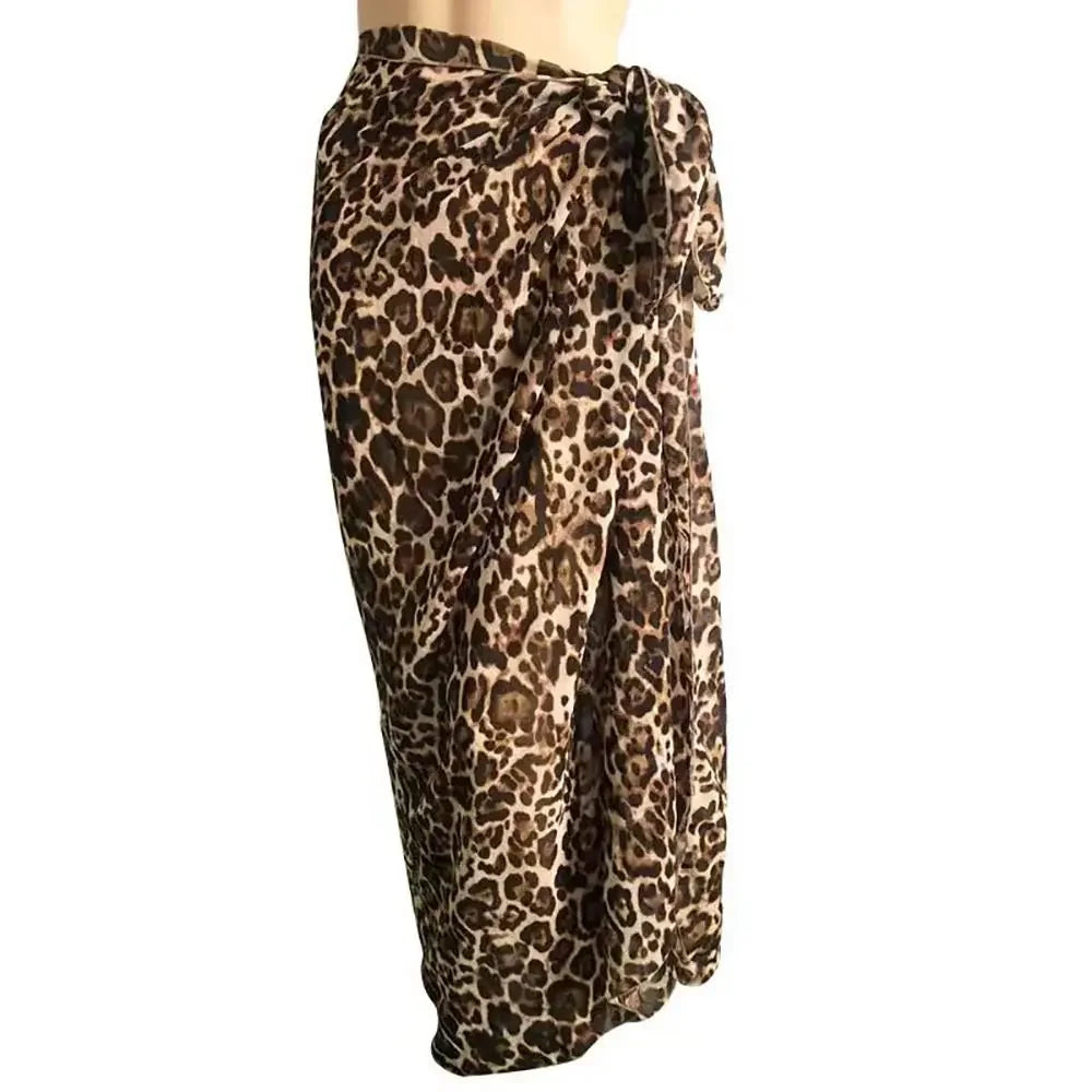 Summer Women Short Solid Sarong Swimsuit Coverups Beach Bikini Wrap Sheer Short Skirt Chiffon Skirt Scarf Swimwear Cover-ups