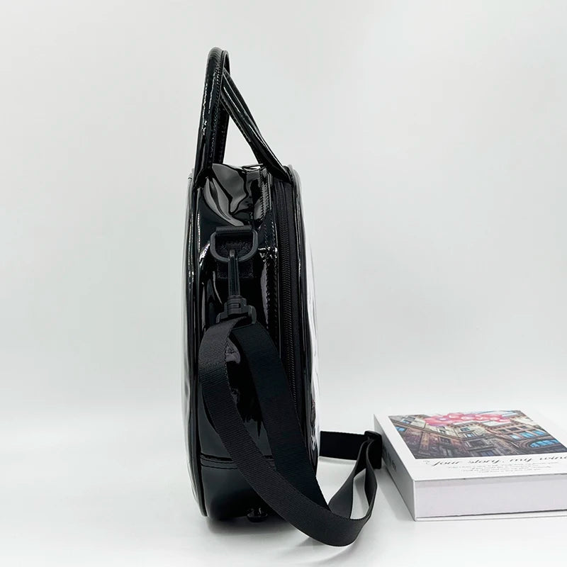 Girls Punk Dark Gothic Novel Shoulder Bag Skull Crossbody Bag, Moon Messenger Bag, Round Bag