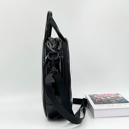 Girls Punk Dark Gothic Novel Shoulder Bag Skull Crossbody Bag, Moon Messenger Bag, Round Bag