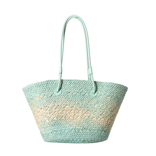 Casual Large Capacity Tote Designer Wicker Woven Women Handbags Summer Beach Bali Straw Bag Lady Travel Big Basket Purse