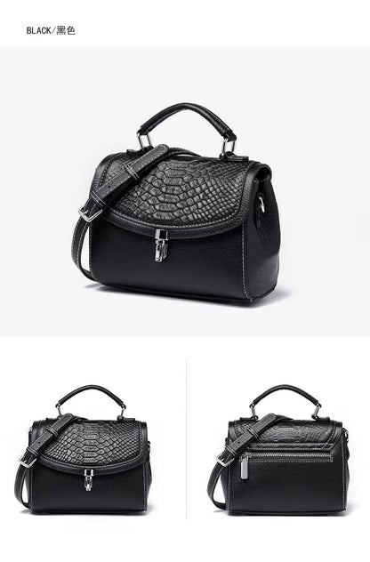 Women's Mini Bag Genuine Leather Lady Handbag Female Crocodile Pattern Crossbody Shoulder Bag Fashion Trend Small Flap Messenger