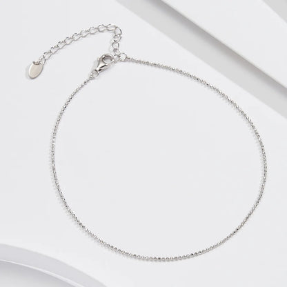 ORSA JEWELS 925 Sterling Silver Mariner Chain Anklets Fashion Women Summer 14K Gold Foot Bracelet Ankle Straps Jewelry SA24