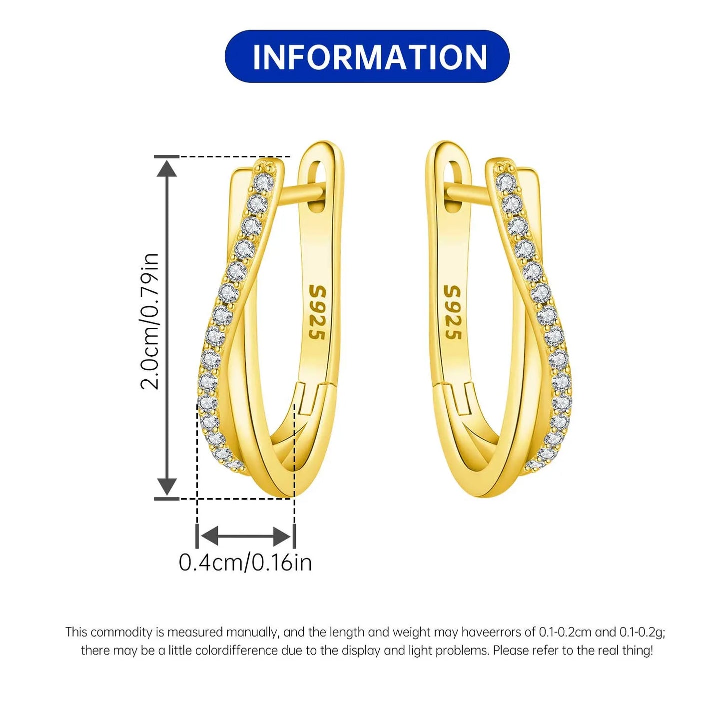 925 Sterling Silver Exquisite Multi-layer Ear Ring Jewelry Versatile Hoop Earrings For Women Jewelry Fine Birthday Party Gift