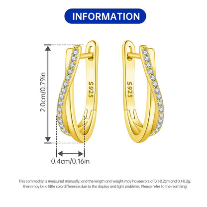 925 Sterling Silver Exquisite Multi-layer Ear Ring Jewelry Versatile Hoop Earrings For Women Jewelry Fine Birthday Party Gift