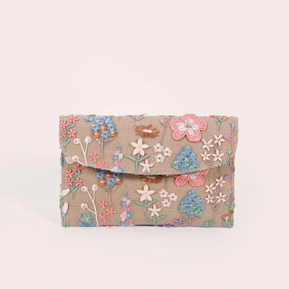 Cross-border High-end Envelope Bag, Sequined Embroidery Straw-woven Niche Women's Clutch Bag, Summer New Woven Women's Clutches