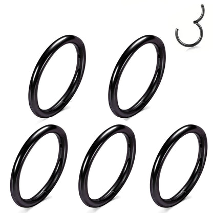 Hinged Nose Ring Hoop Septum Hoop  Ring Tragus Rook Ring Piercing Jewelry Lip Labret Ring Clicker Cartilage Earrings Women Gift