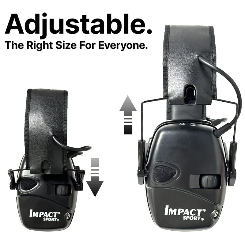 Tactical Electronic Shooting Earmuff Case Anti-noise Headphone Sound Amplification Hearing Protection Headset Foldable with Bag