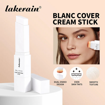 Color-changing Foundation Stick Blanc Foundation Korean Makeup Base High Coverage Concealer Natural Nude 2 IN 1 Foundation Stick