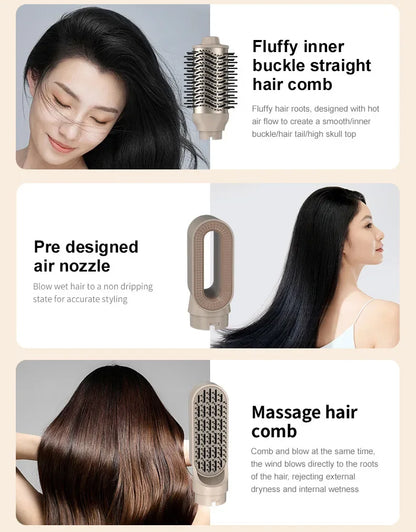 9 in 1 Hair Dryer Hot Comb Set Professional Curling Iron Hair Straightener Styling Tool For Professional Hair Dryer Household