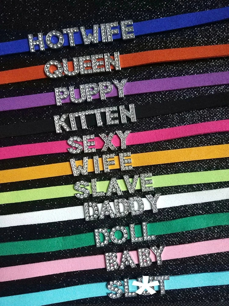 Sexy Gothic DADDYS GIRL Letters Choker Necklace Women DIY Custom Name Collar Chocker Jewelry Necklaces Customized Products Gift