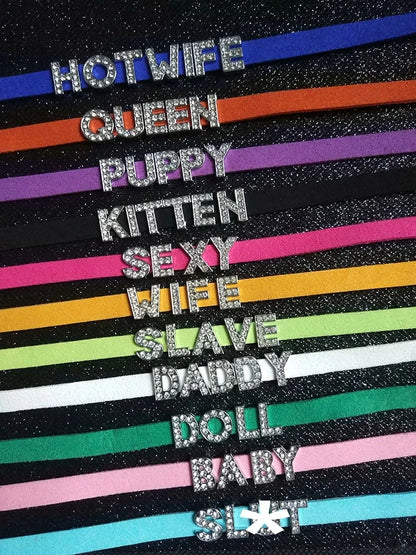Sexy Gothic DADDYS GIRL Letters Choker Necklace Women DIY Custom Name Collar Chocker Jewelry Necklaces Customized Products Gift