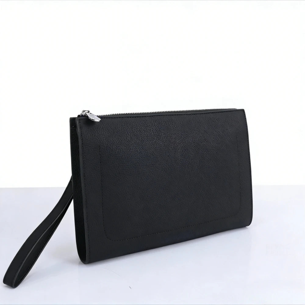 Mens Clutches Luxury High Quality Leather Envelope Clutch Bag Business Simple Large Capacity Card Holder Daily Office Casual