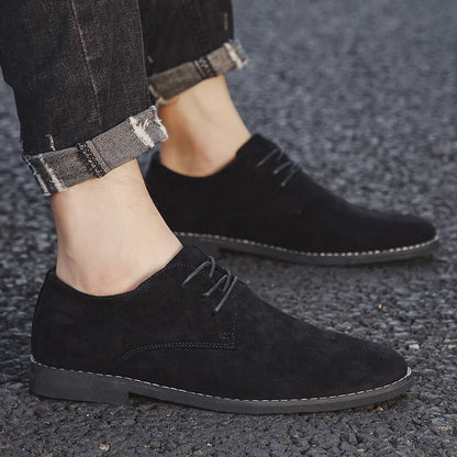 Men's Matte Leather Black/brown Casual Business Office Oxfords Formal Suede Leather Shoes for Men New Arrivals Male Derby Style