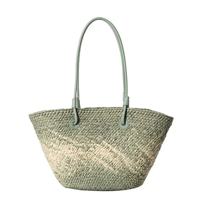 Casual Large Capacity Tote Designer Wicker Woven Women Handbags Summer Beach Bali Straw Bag Lady Travel Big Basket Purse