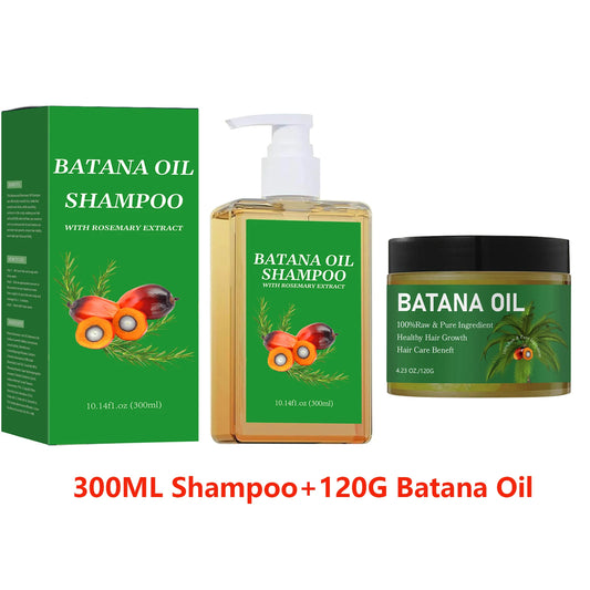 Batana Oil Shampoo & Conditioner Set Hair Strengthens Anti Loss Restore Damaged Cleansing Dandruff Control Hair Growth Shampoo