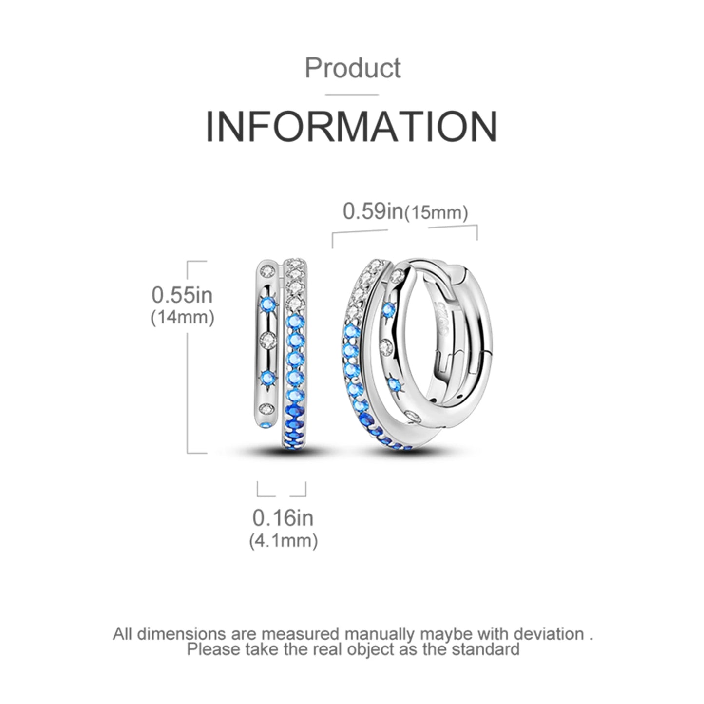 925 Sterling Silver Exquisite Multi-layer Ear Ring Jewelry Versatile Hoop Earrings For Women Jewelry Fine Birthday Party Gift