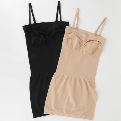 Seam-free Slips For Women Off Shoulder Under Dress Shapewear Dresses Tummy Control Skirt Body Shaping Smoother