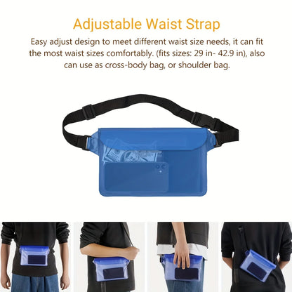 High Quality Waist Bag with Adjustable Strap, Suitable for Beach, Swimming, Diving, Rowing, Fishing Waterproof Belt Bag
