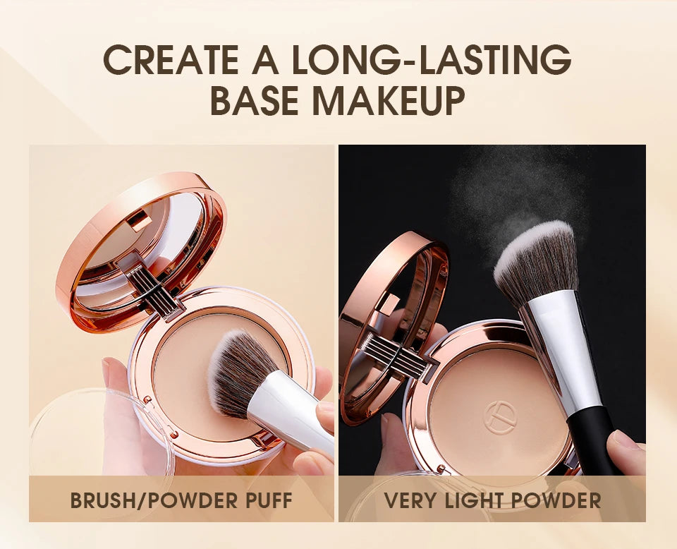Silk Smooth Oil Control Pressed Powder Makeup Setting Powder Waterproof Long Lasting Face Powder For Flawless Matte Finish