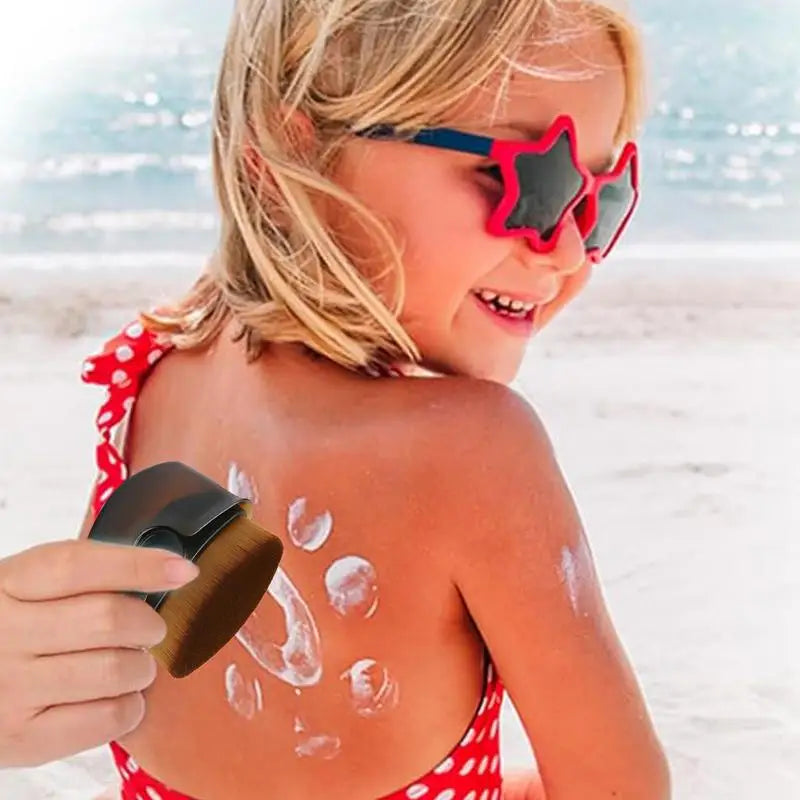 Sunscreen Applicator Suntan Lotion Applicator with Soft Bristles Foundation Makeup Brushes for Liquid Foundation Powder Cream