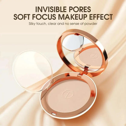 Silk Smooth Oil Control Pressed Powder Makeup Setting Powder Waterproof Long Lasting Face Powder For Flawless Matte Finish