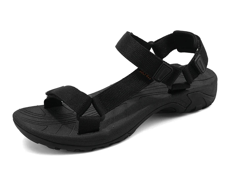 High Quality Summer Open Shoes Men Outdoor Adjustable Sandals Beach Gladiator Rome Breathable Green Pure Black Big Size 47 48