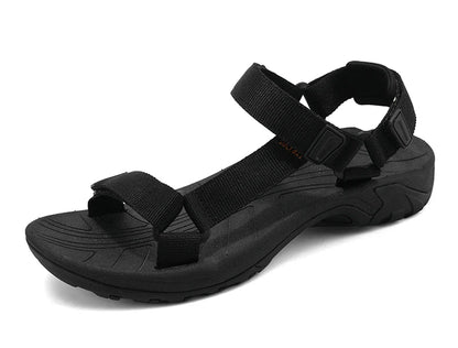 High Quality Summer Open Shoes Men Outdoor Adjustable Sandals Beach Gladiator Rome Breathable Green Pure Black Big Size 47 48