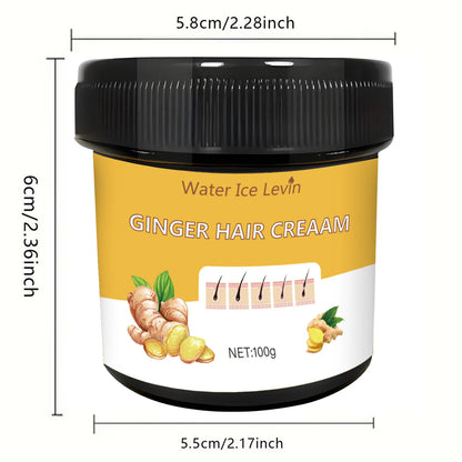 Ginger Scented Hair Cream, Moisturizing Scalp Massage Conditioner with Natural Ginger Extract, Nourishing and Soothing Dry Hair, Suitable for Normal Hair Types