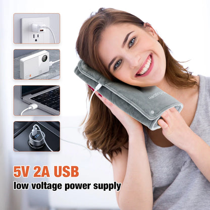 Electric Hand Warmer USB Charging Hand Muff Pouch Winter Heater for Home Office Heating Pad for Waist Legs Shoulder Blanket
