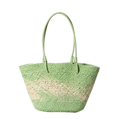 Casual Large Capacity Tote Designer Wicker Woven Women Handbags Summer Beach Bali Straw Bag Lady Travel Big Basket Purse