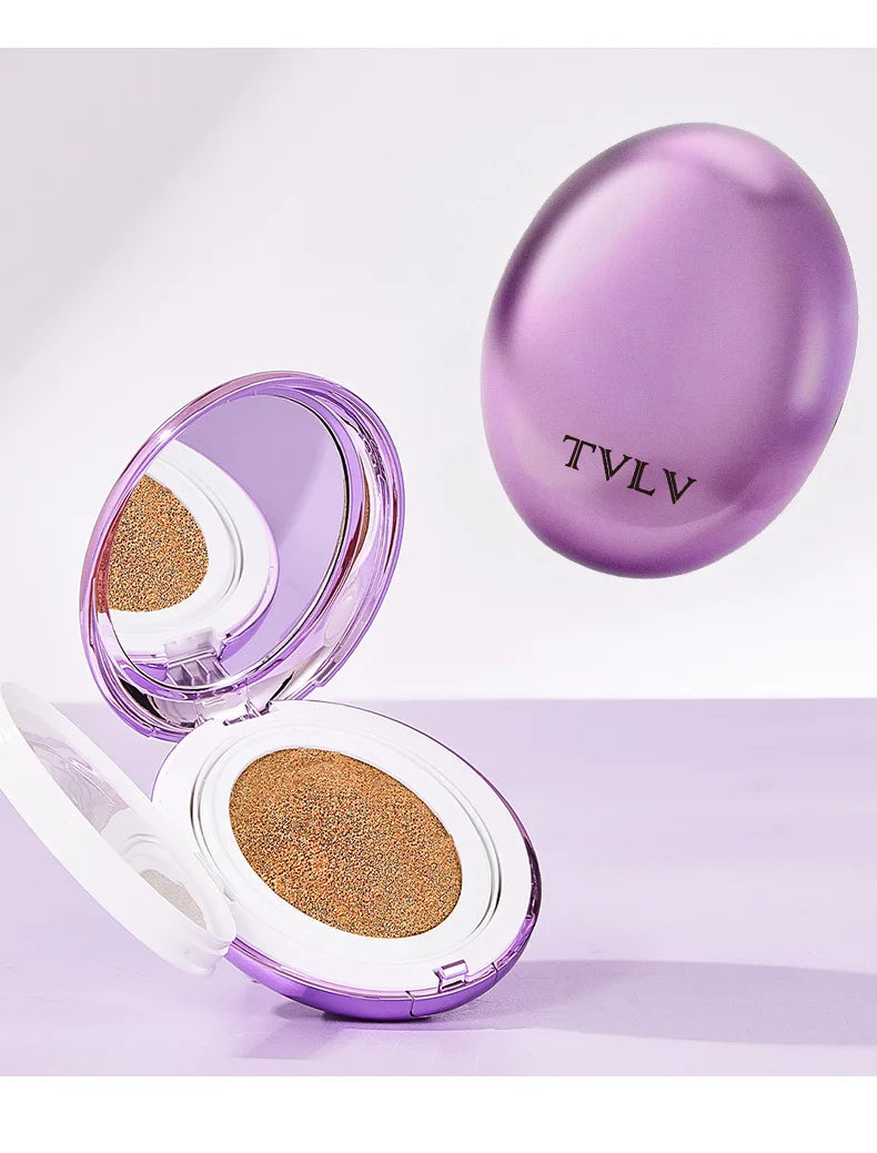 Korean Air Cushion Concealer Foundation, SPF Makeup Base with Soft-Focus Filter, Lightweight Non-Cakey, Long-Lasting Matte Cover