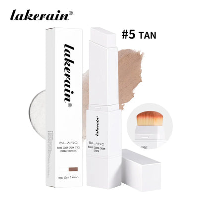 Color-changing Foundation Stick Blanc Foundation Korean Makeup Base High Coverage Concealer Natural Nude 2 IN 1 Foundation Stick