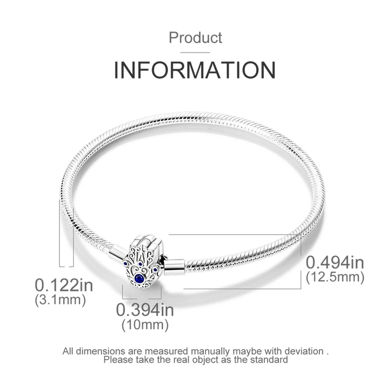 925 Sterling Silver Travel Plane Snake Basic Chain Cat and Moon Bracelet fit Original Charm Beads DIY Women Design Jewelry Party