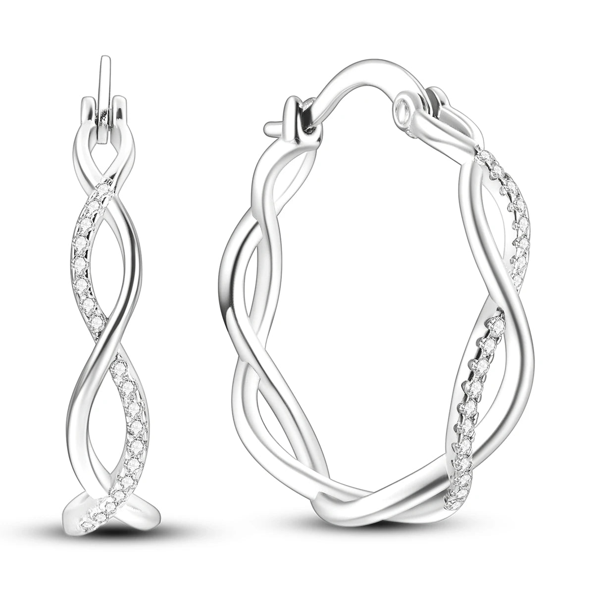925 Sterling Silver Exquisite Multi-layer Ear Ring Jewelry Versatile Hoop Earrings For Women Jewelry Fine Birthday Party Gift
