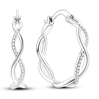 925 Sterling Silver Exquisite Multi-layer Ear Ring Jewelry Versatile Hoop Earrings For Women Jewelry Fine Birthday Party Gift
