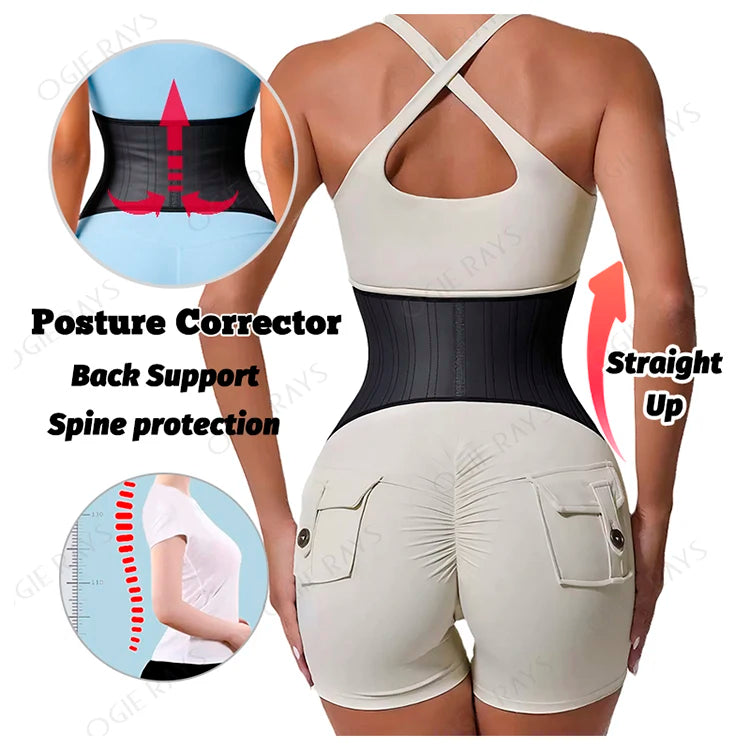 Waist Trainer Shaper Belt Tummy Wrap Hourglass Modeling Strap Latex Corset Belly Slimming Sheath Workout Woman Reductive Girdle