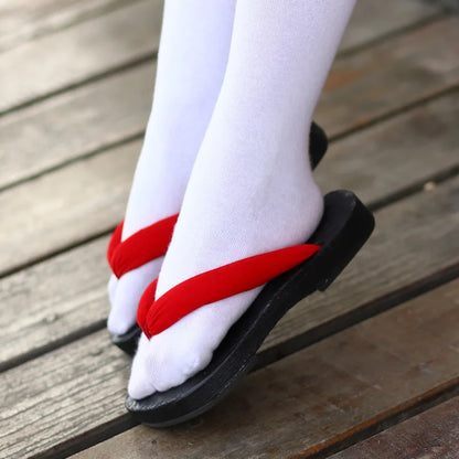 Japanese Anime Women Cosplay Geta Slippers Halloween Costume Cos Shoes Indoor Slippers Wood Clogs Summer Flip Flops Slides