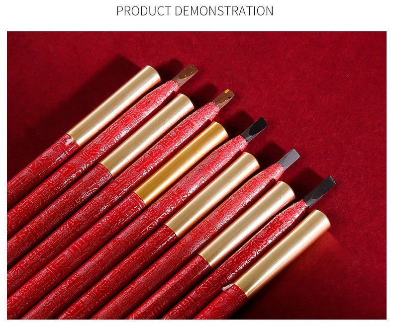 Long Lasting Waterproof  Eyebrow Pencils Peel Off  Red Lip Pencil Set For Microblading Permanent Makeup Pen Eye Liner Gel Pen