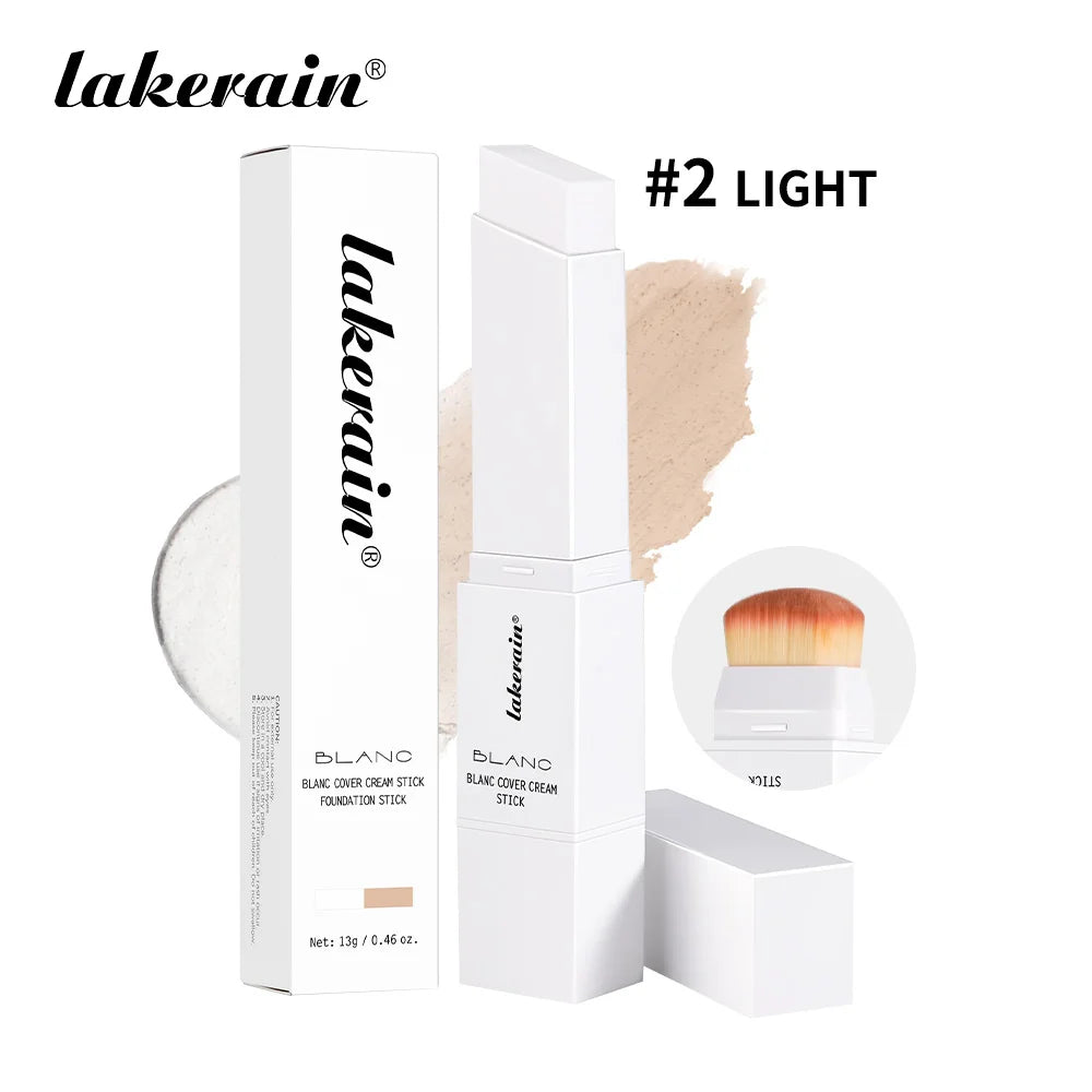 Color-changing Foundation Stick Blanc Foundation Korean Makeup Base High Coverage Concealer Natural Nude 2 IN 1 Foundation Stick