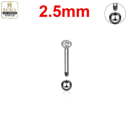 ASTM F136 Titanium Piercing Round Bowl Shaped Screw Labret Earring Set Lip Ring Cartilage Tragus Conch Jewelry Helix Nose Studs