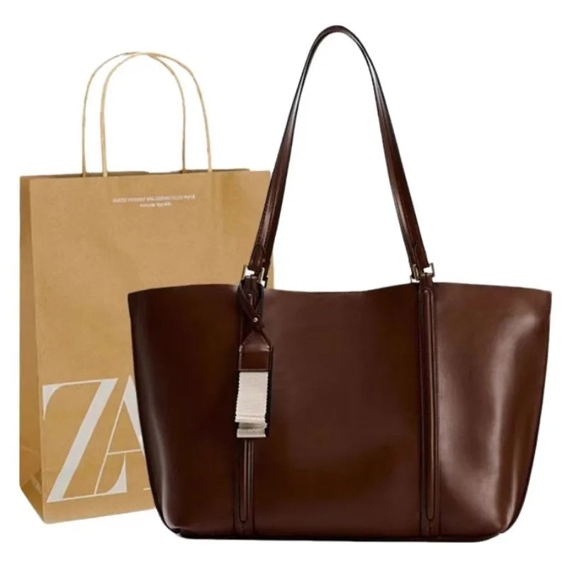 Large Capacity Tote Bag Luxury Designer Women Shoulder Bag Pu Leather Bucket Bags For Women Handbags And Purses New 2026 Shopper