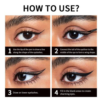 Matte Liquid Eyeliner Matte Eyeliner Waterproof and Sweat-Proof Non-Smudge Liquid Eyeliner Smooth Liquid Eyeliner