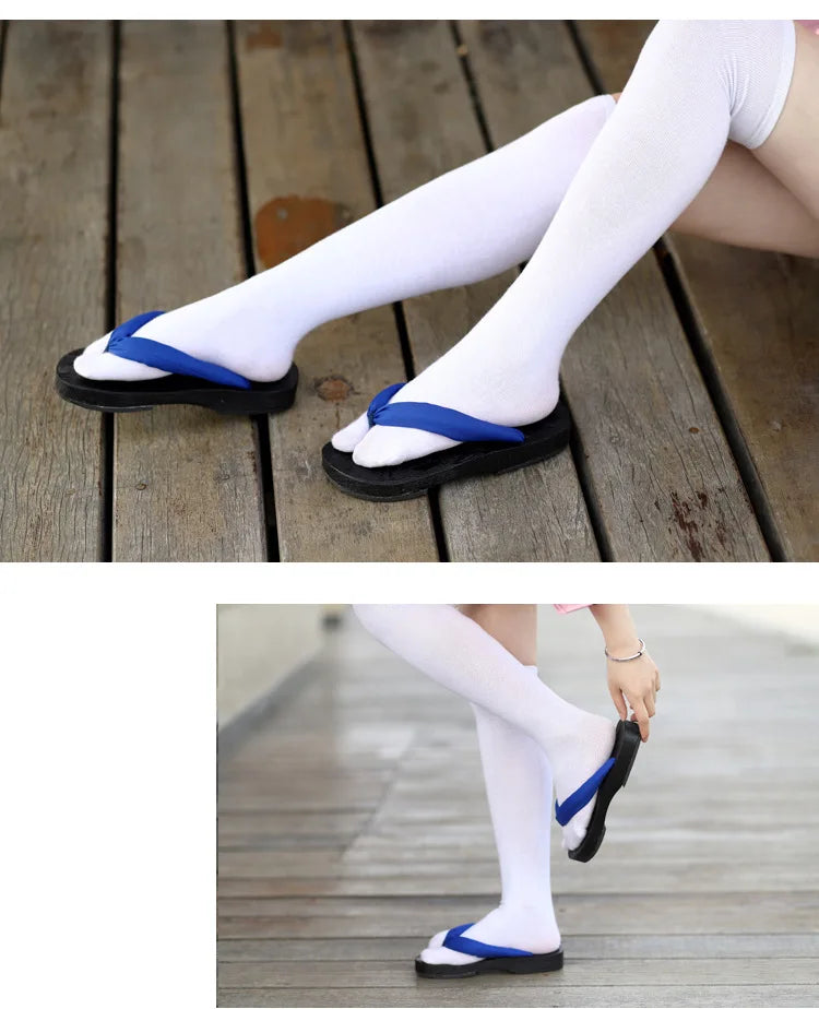 Japanese Anime Women Cosplay Geta Slippers Halloween Costume Cos Shoes Indoor Slippers Wood Clogs Summer Flip Flops Slides