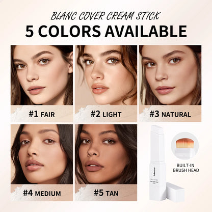 Color-changing Foundation Stick Blanc Foundation Korean Makeup Base High Coverage Concealer Natural Nude 2 IN 1 Foundation Stick