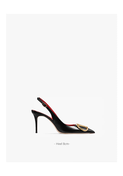 HLTINO Fahion Slingback Black Comfortable Women Summer Shoes Very High Heel Sandals 2025 Trend for Wedding Party Dress