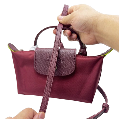 Cow Leather Replacement Crossbody Pomegranate Bag Strap for Longchamp Mini Bag Punching Free Modification Bag Accessories