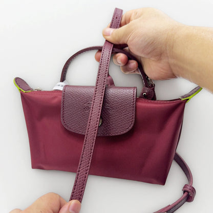 Cow Leather Replacement Crossbody Pomegranate Bag Strap for Longchamp Mini Bag Punching Free Modification Bag Accessories