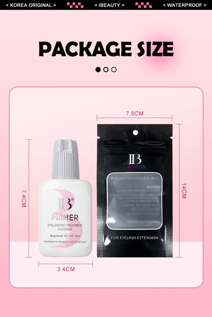 1 Bottle IBeauty Rose Primer Eyelash Extension Booster Long Lasting Korea Shop Adhesive Supplies Makeup Glue Stronger Tools